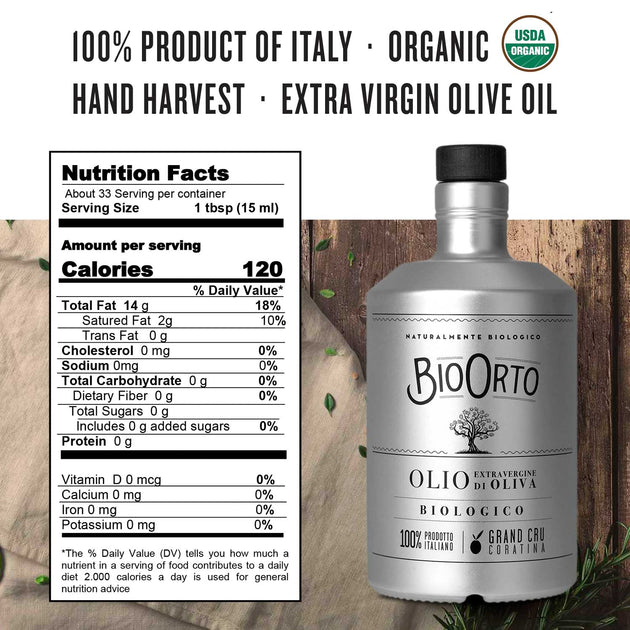 Bio Orto Organic 'Coratina' Grand Cru Extra Virgin Olive Oil (500ml