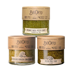 Bio Orto Pesto Trio Gift Set (Basil, Kale & Broccoli) Holiday Bundle, Give the Gift of Gourmet - Bio Orto - Ciao Imports - Authentic Specialty Foods