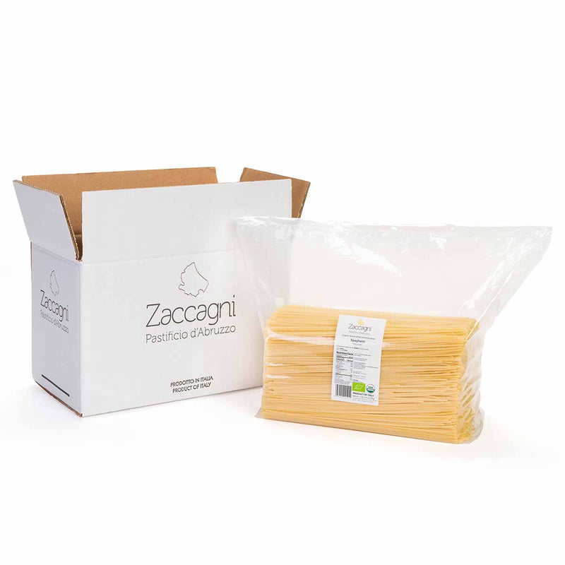 Organic Spaghetti (11lbs/5kg) - Zaccagni - 8059020241414 - Ciao Imports - Authentic Specialty Foods