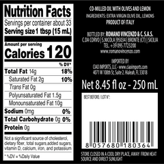 Romano, Lemon Co-Milled Extra Virgin Olive Oil (250ml/8.8oz)