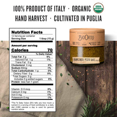 Bio Orto Organic Basil Pesto with Garlic (180g / 6.35oz) - Bio Orto - 8051490501586 - Ciao Imports - Authentic Specialty Foods