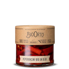Bio Orto Organic Sliced Chili Peppers in Extra Virgin Olive Oil (175g / 6.17oz) - Bio Orto - 8051490501708 - Ciao Imports - Authentic Specialty Foods