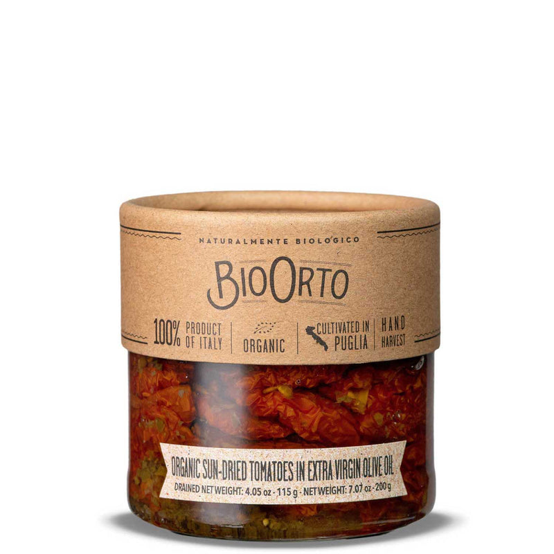 Bio Orto Organic Sun‑Dried Tomatoes in EVOO (200g/7.05oz) - Bio Orto - 8051490500466 - Ciao Imports - Authentic Specialty Foods