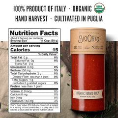 Bio Orto Organic Tomato Pulp (520g / 18.34oz) - Bio Orto - 8051490501265 - Ciao Imports - Authentic Specialty Foods