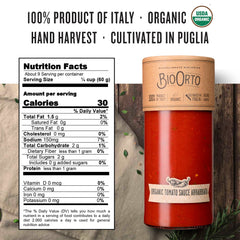 Bio Orto Organic Tomato Sauce Arrabbiata (550g / 19.4oz) - Bio Orto - 8051490500886 - Ciao Imports - Authentic Specialty Foods