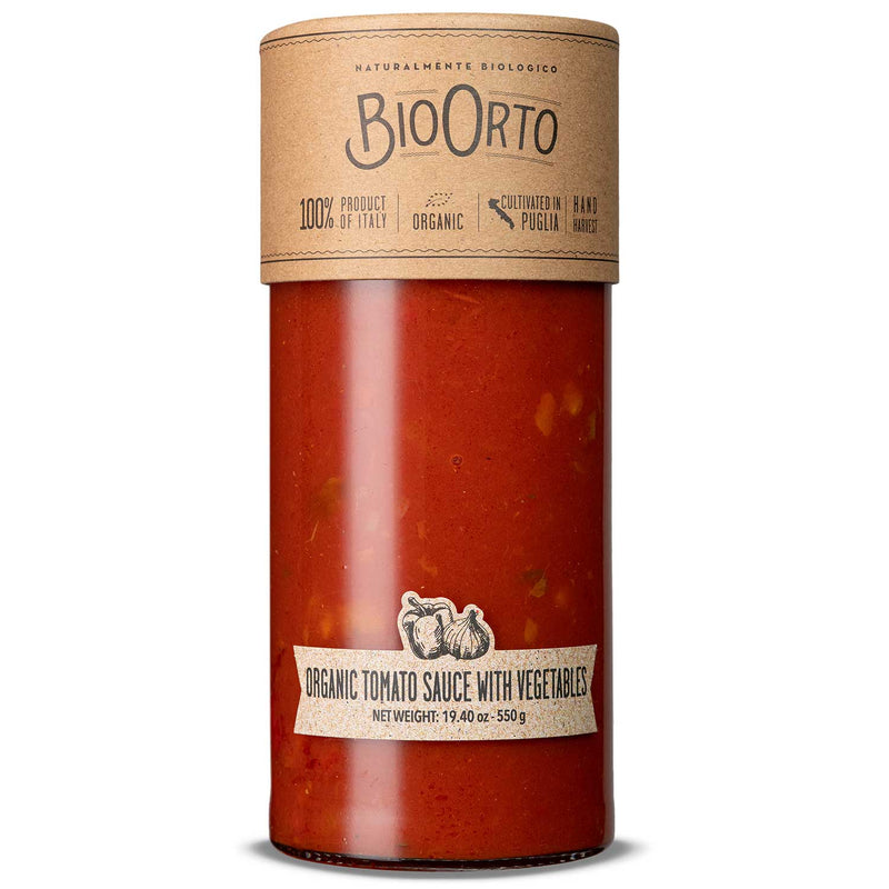 Bio Orto Organic Tomato Sauce with Vegetables (550g / 19.4oz) - Bio Orto - 8051490500893 - Ciao Imports - Authentic Specialty Foods