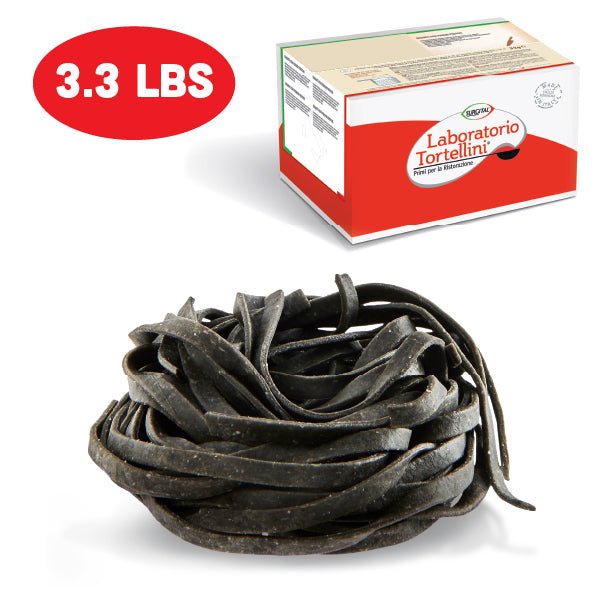 Black Taglioline (Squid Ink) 3.3 lb. Case - Laboratorio Tortellini - 870532000379 - Ciao Imports - Authentic Specialty Foods