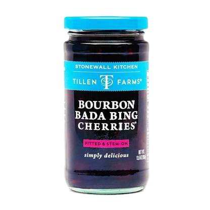Bourbon Bada Bing Cherries, 13.5 oz Jar - Tillen Farms - Ciao Imports - Authentic Specialty Foods