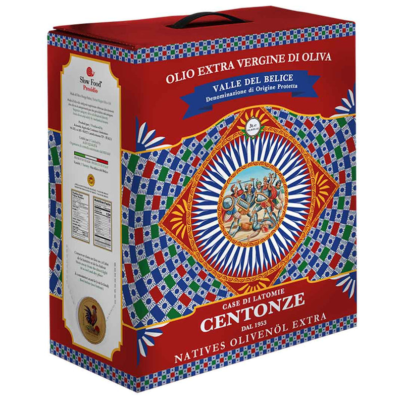 'Case di Latomie' D.O.P. Valle del Belice, Extra Virgin Olive Oil, Bag in Box (3L/101.4 fl oz) - Centonze - 8034105893870 - Ciao Imports - Authentic Specialty Foods