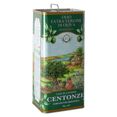 Centonze Organic Extra Virgin Olive Oil Lithographed Tin (5L) - Centonze - 8034105890787 - Ciao Imports - Authentic Specialty Foods