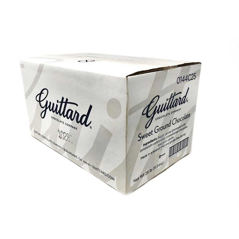 Guittard, Ground Sweet Chocolate, 25 lbs. - Guittard - 00071818100411 - Ciao Imports - Authentic Specialty Foods