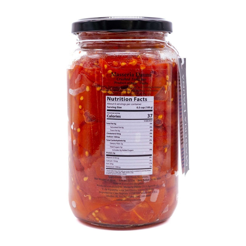 Masseria Dauna, Crushed Tomatoes (550g / 19.4oz) - Masseria Dauna - 8056684740161 - Ciao Imports - Authentic Specialty Foods