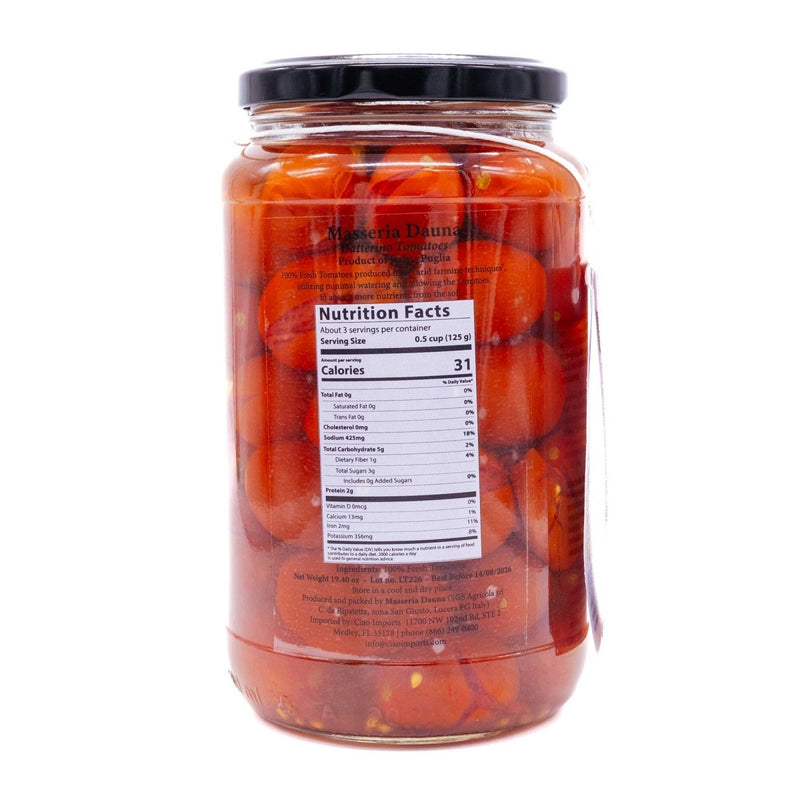 Masseria Dauna, Datterino Tomatoes (550g / 19.4oz) - Masseria Dauna - 8056684740208 - Ciao Imports - Authentic Specialty Foods