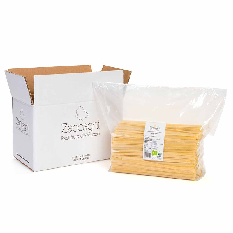 Organic Fettucine (11lbs/5kg) - Zaccagni - 8059020241421 - Ciao Imports - Authentic Specialty Foods