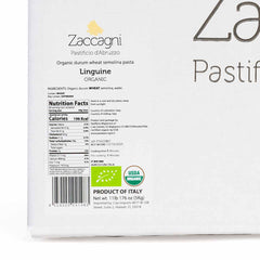 Organic Linguine (11lbs/5kg) - Zaccagni - 8059020241483 - Ciao Imports - Authentic Specialty Foods