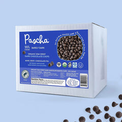 Pascha Organic Semi-Sweet Allergen Free Chocolate Chips, 55% Cacao, 10lb Box - Pascha - 842638020018 - Ciao Imports - Authentic Specialty Foods