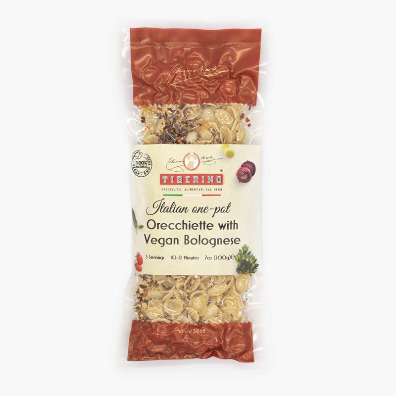 Tiberino Orecchiette with Vegan Bolognese (200g / 7oz) - Tiberino - 814772020995 - Ciao Imports - Authentic Specialty Foods