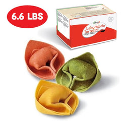 Tri-Color Tortelloni with Ricotta & Spinach, 6.6 lb Case - Laboratorio Tortellini - 870532000409 - Ciao Imports - Authentic Specialty Foods