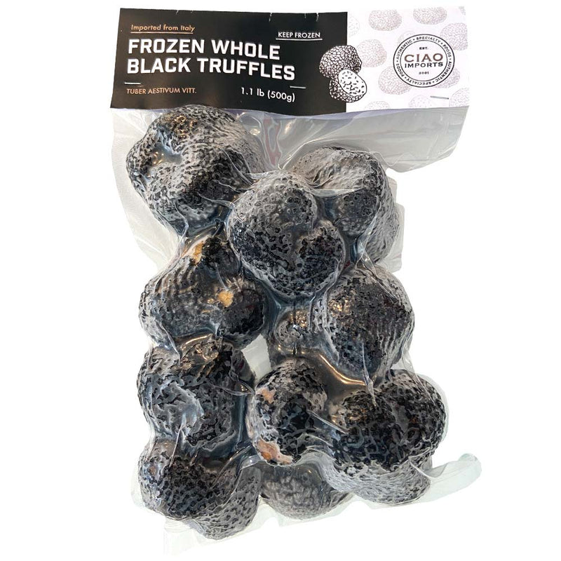Whole Black Truffles (Tuber Aestivum Vitt.) 1.1lbs (500g) - Ciao Imports - 00850026830385 - Ciao Imports - Authentic Specialty Foods